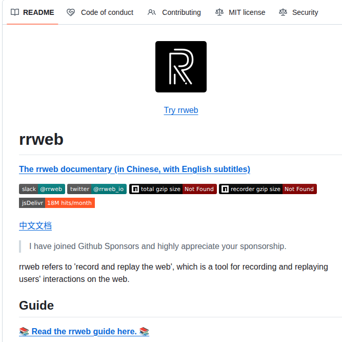 Rrweb Io Rrweb screenshot