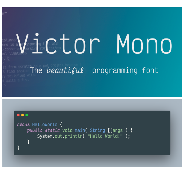 Rubjo Victor Mono screenshot