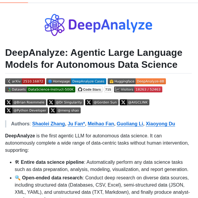 Ruc Datalab Deepanalyze screenshot