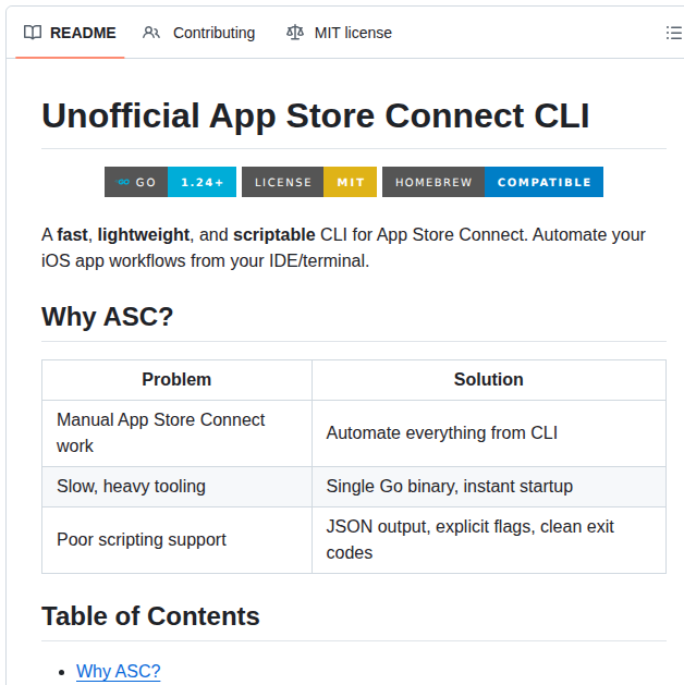 Rudrankriyam App Store Connect Cli screenshot