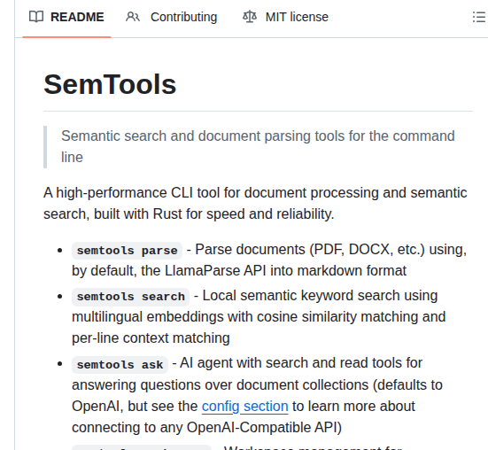 Run Llama Semtools screenshot