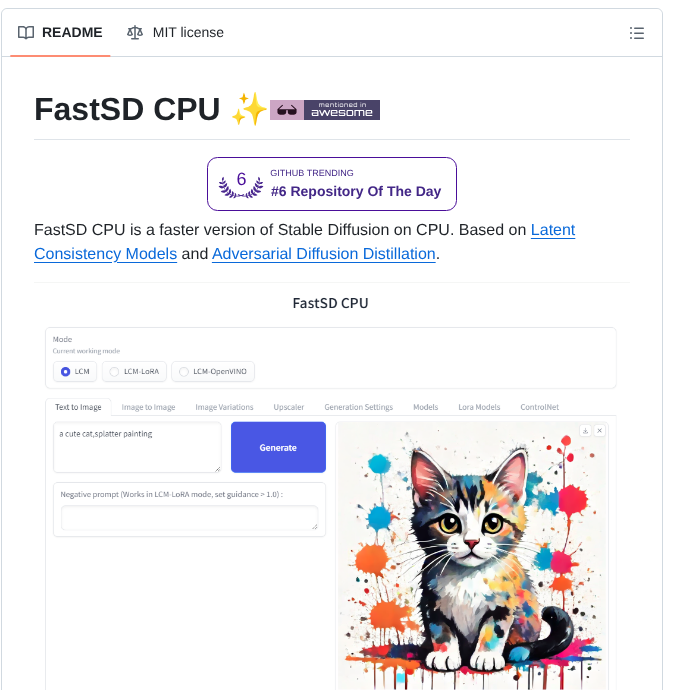 Rupeshs Fastsdcpu screenshot