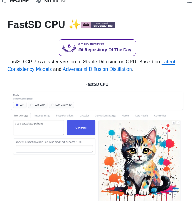 Rupeshs Fastsdcpu screenshot