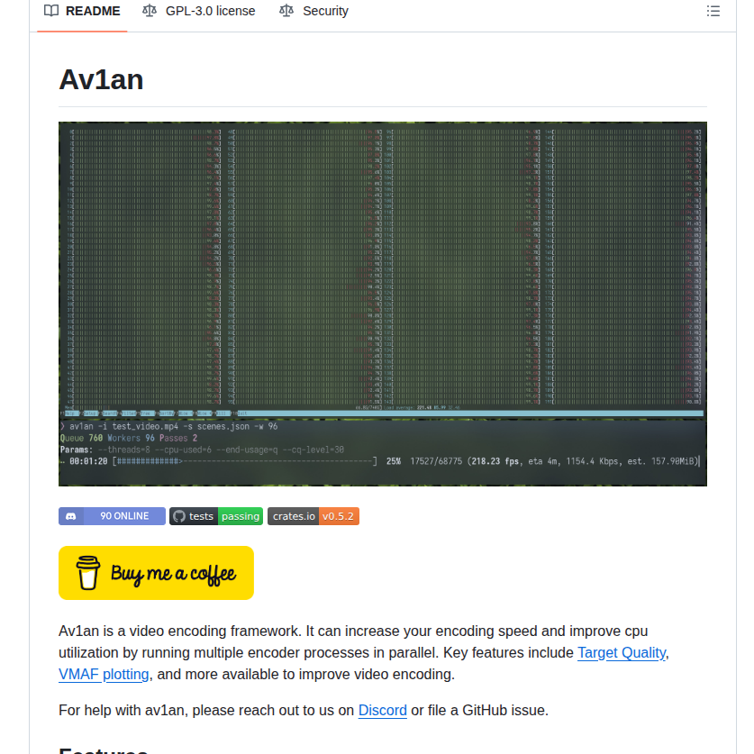 Rust Av Av1an screenshot