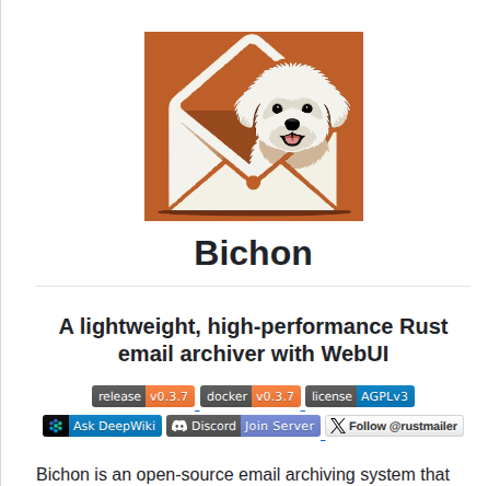 Rustmailer Bichon screenshot
