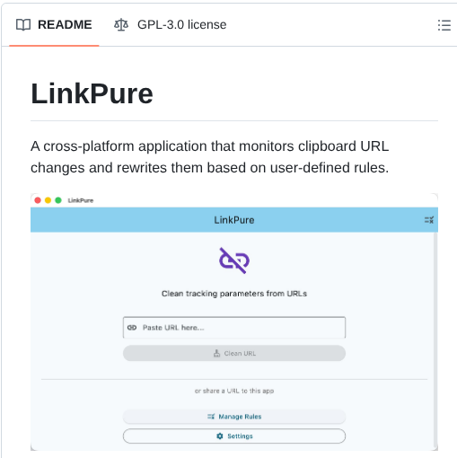 Rxliuli Linkpure screenshot