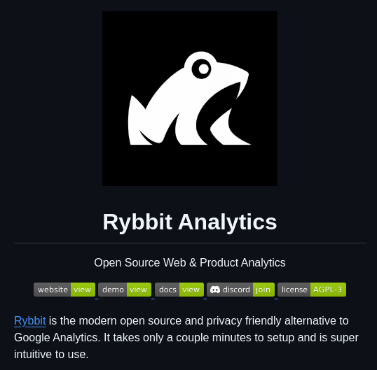 Rybbit Io Rybbit screenshot