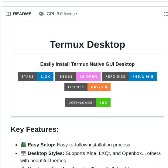 Sabamdarif Termux Desktop screenshot
