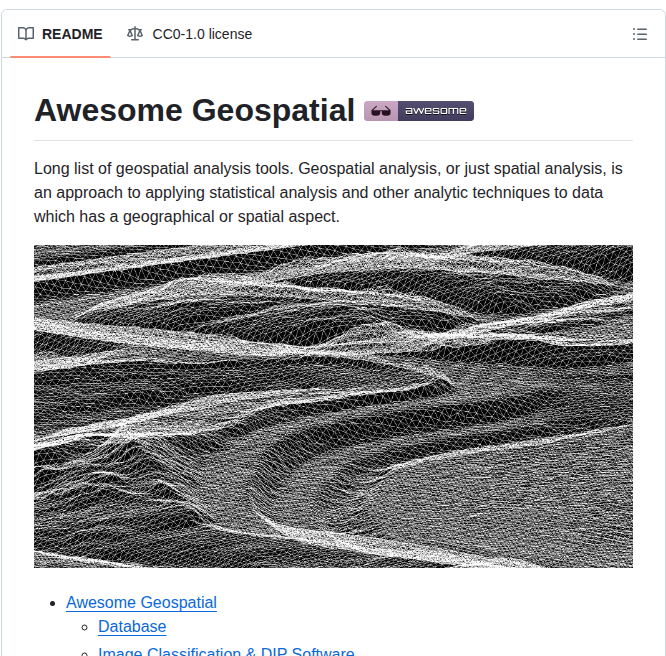 Sacridini Awesome Geospatial screenshot