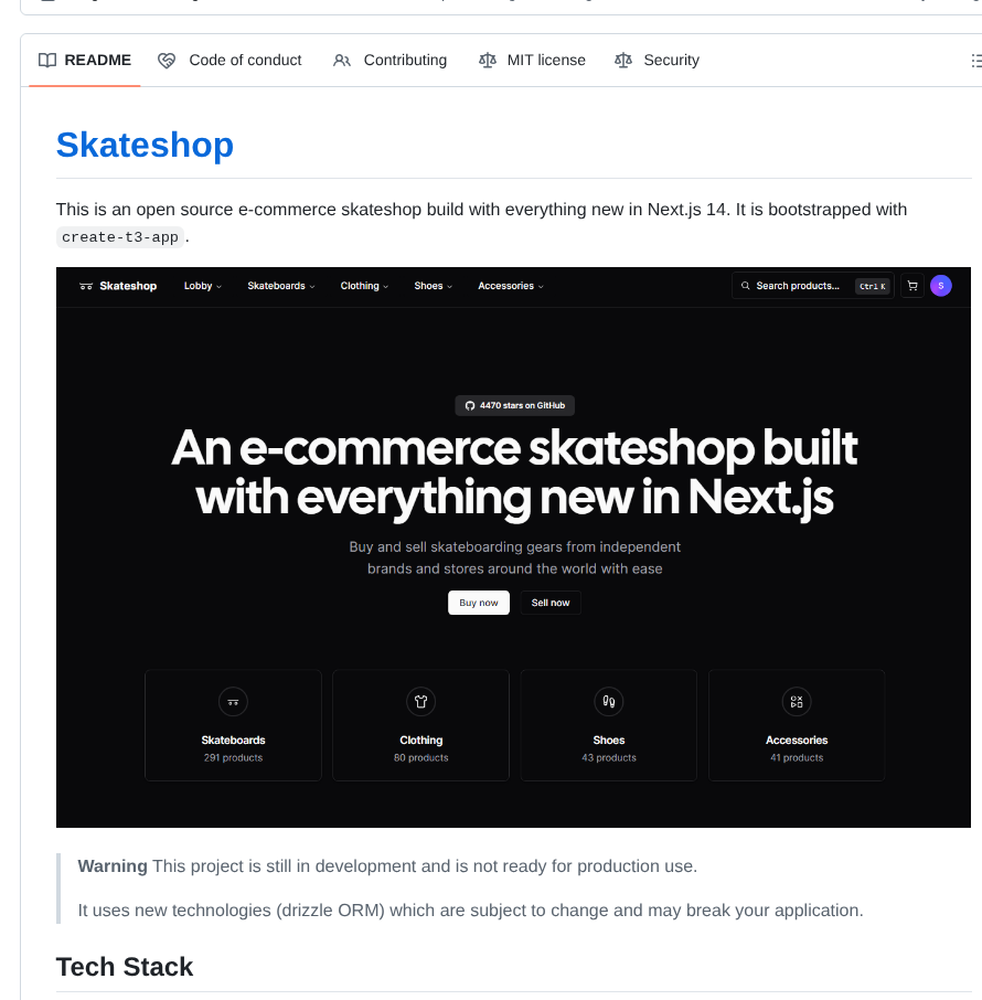 Sadmann7 Skateshop screenshot