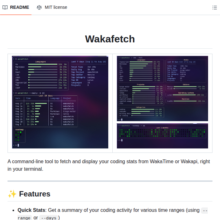Sahaj B Wakafetch screenshot