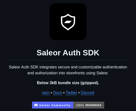 Saleor Auth Sdk screenshot
