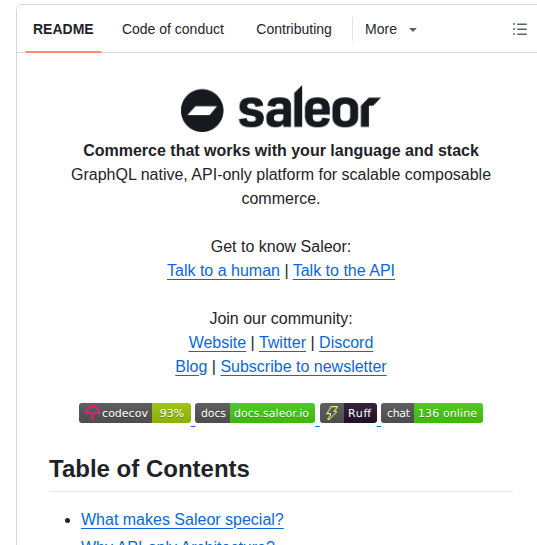 Saleor Saleor screenshot