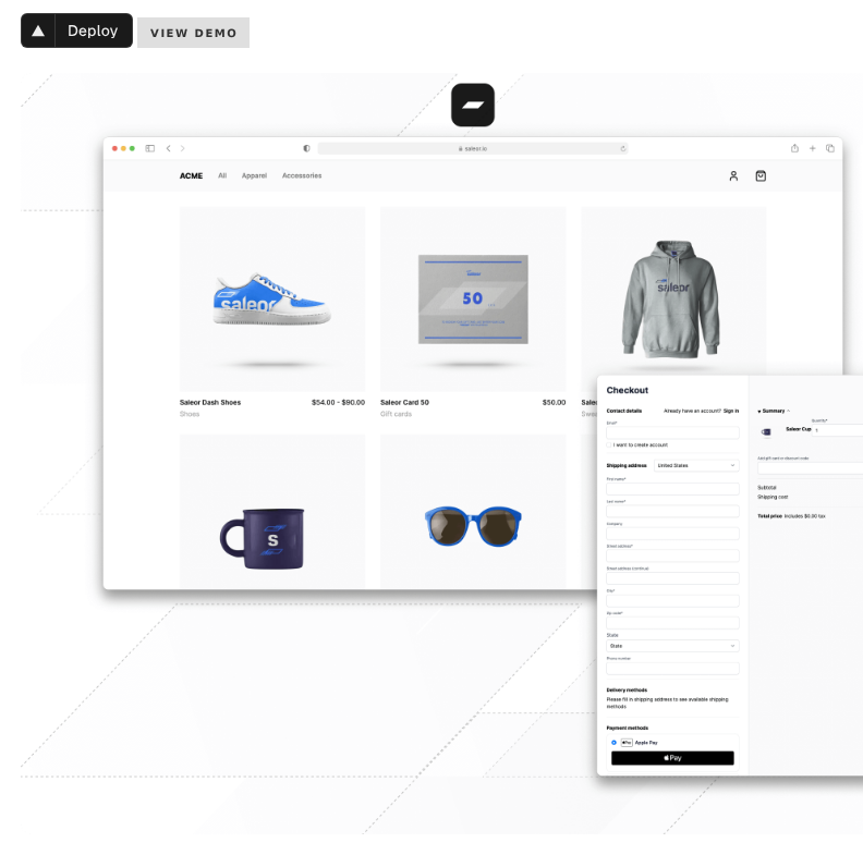 Saleor Storefront screenshot