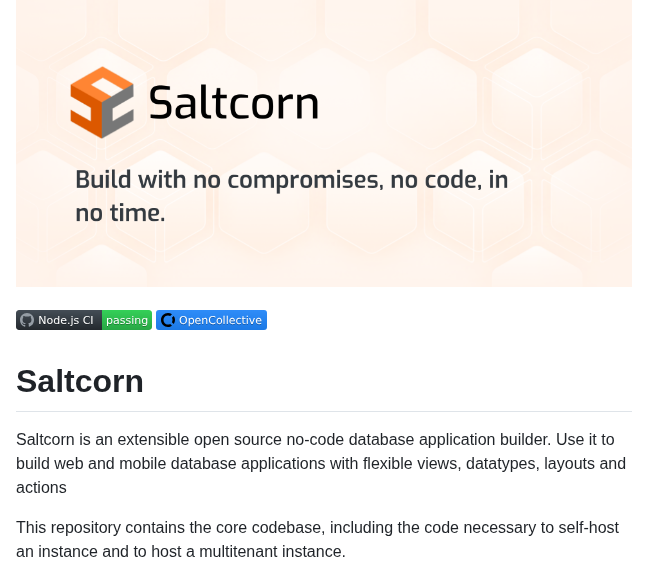 Saltcorn Saltcorn screenshot