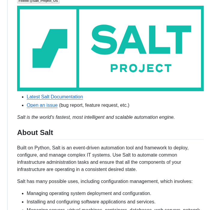 Saltstack Salt screenshot