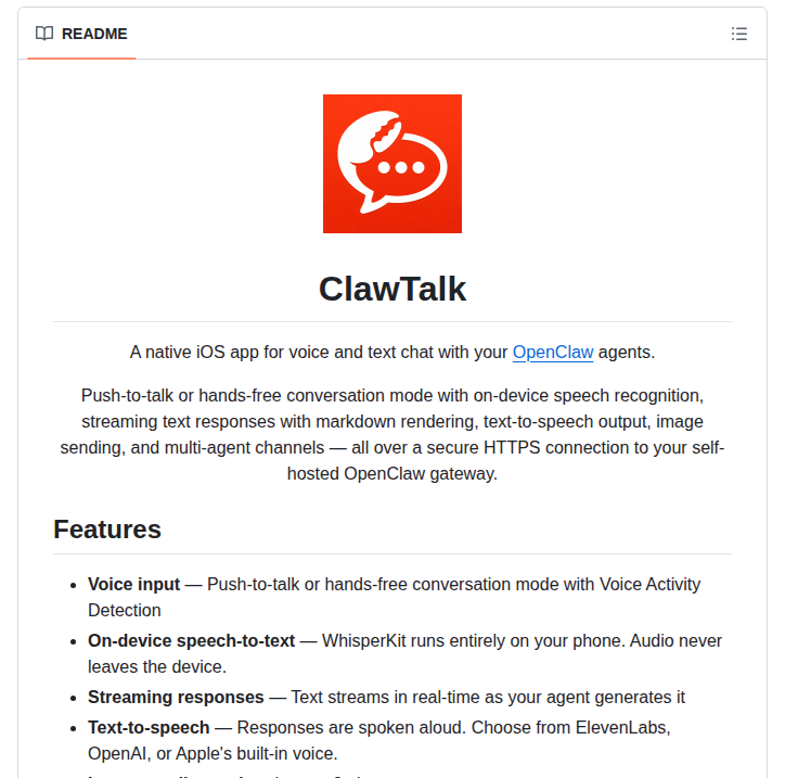Sam David Clawtalk Ios screenshot