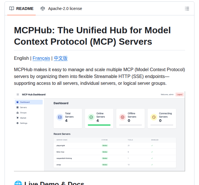 Samanhappy Mcphub screenshot
