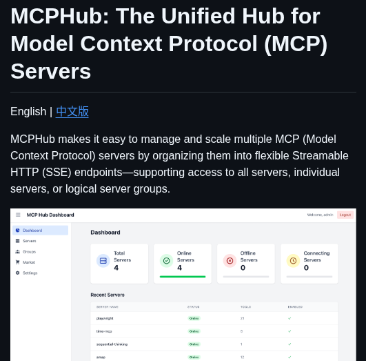 Samanhappy Mcphub screenshot