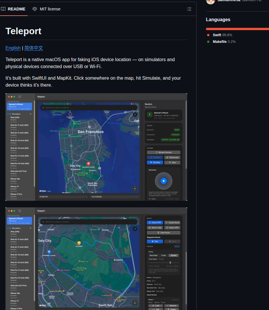 Samuelhe52 Teleport screenshot
