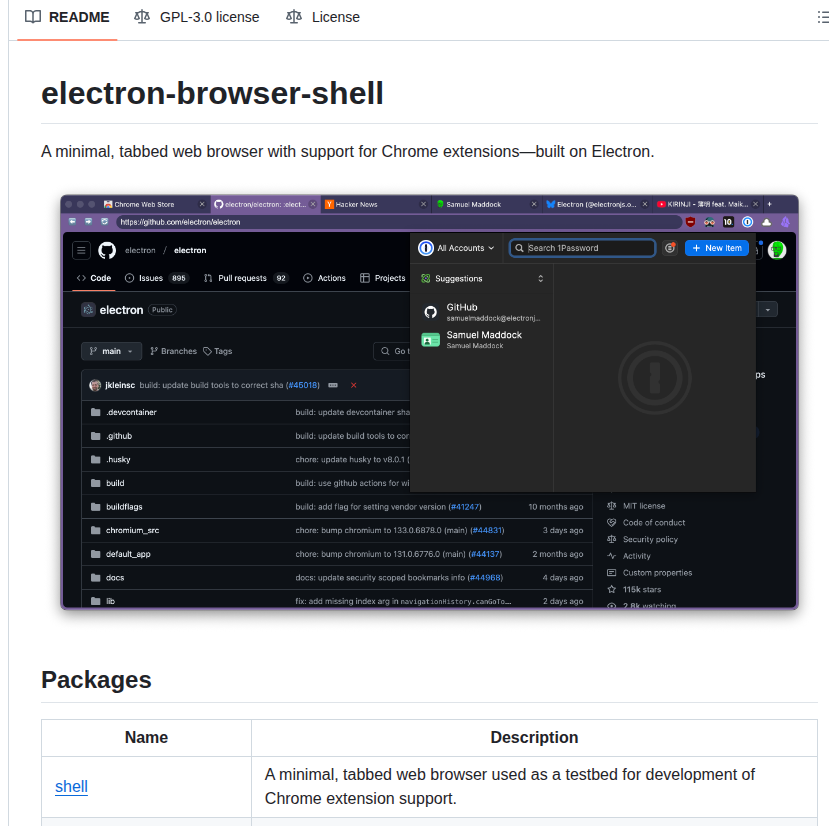 Samuelmaddock Electron Browser Shell screenshot
