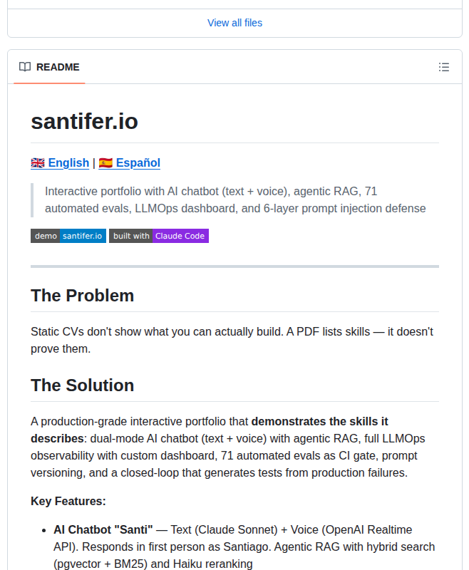 Santifer Cv Santiago screenshot