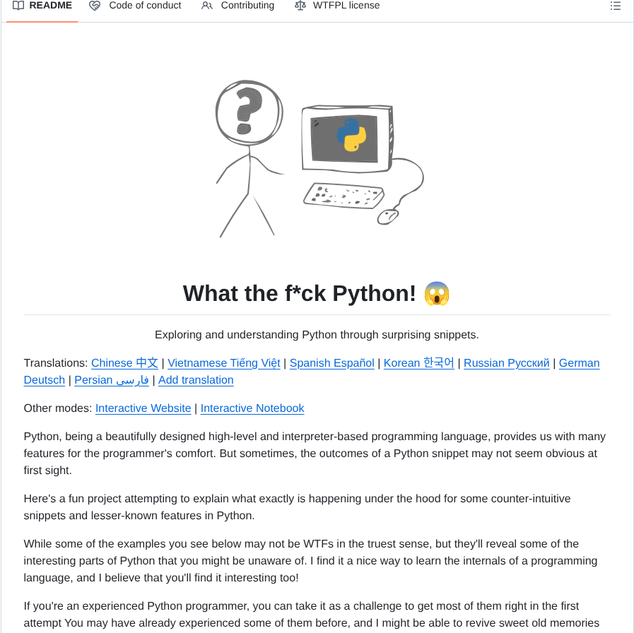 Satwikkansal Wtfpython screenshot