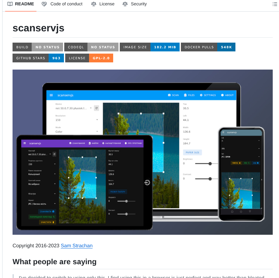 Sbs20 Scanservjs screenshot