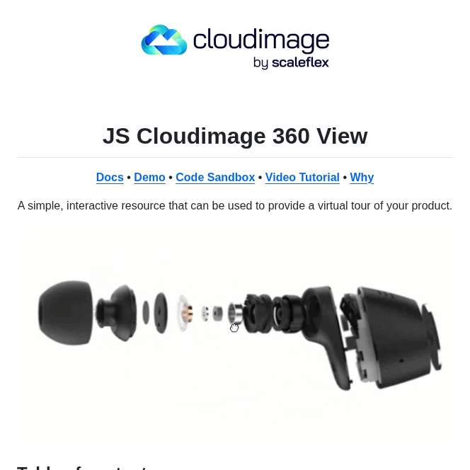 Scaleflex Js Cloudimage 360 View screenshot