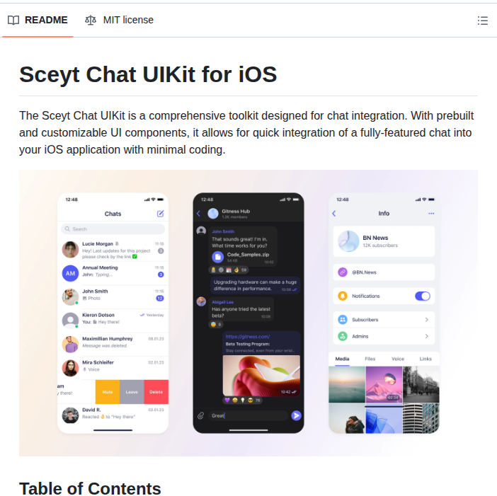 Sceyt Sceyt Chat Ios Uikit screenshot