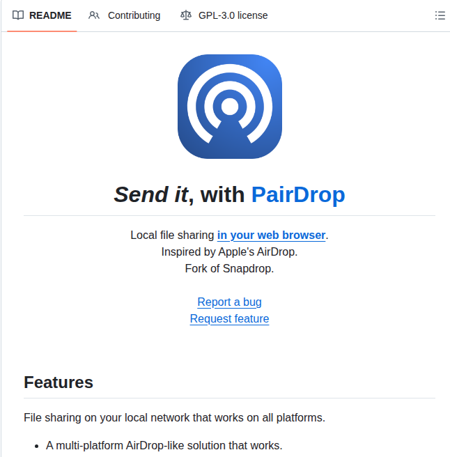 Schlagmichdoch Pairdrop screenshot
