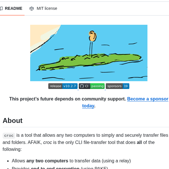 Schollz Croc screenshot