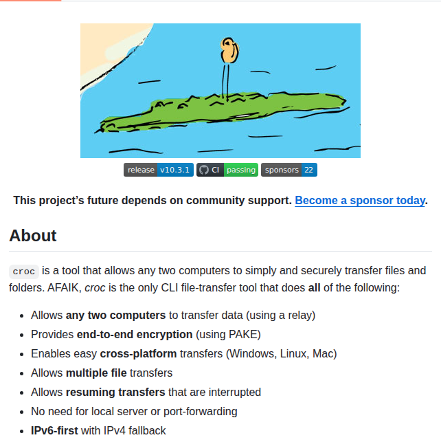 Schollz Croc screenshot