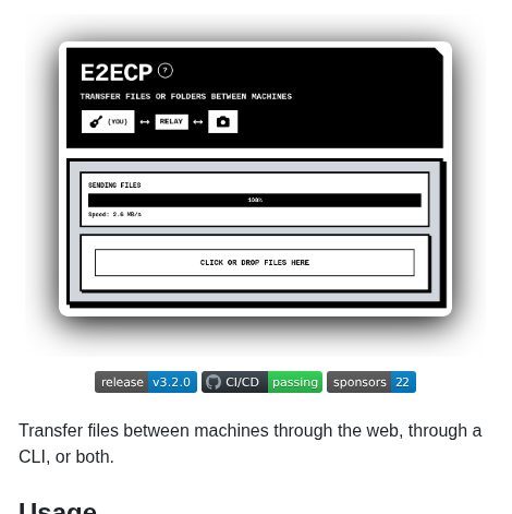Schollz E2ecp screenshot