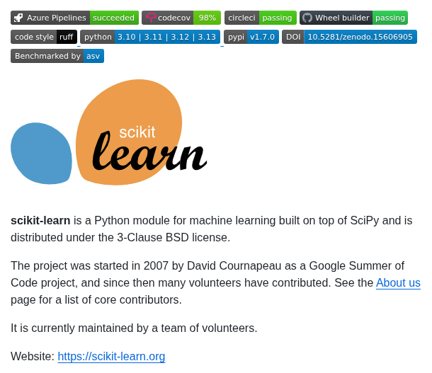Scikit Learn Scikit Learn screenshot