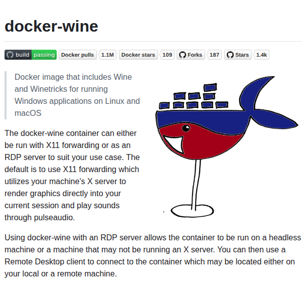 Scottyhardy Docker Wine screenshot