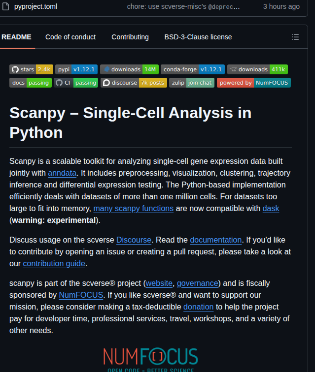 Scverse Scanpy screenshot