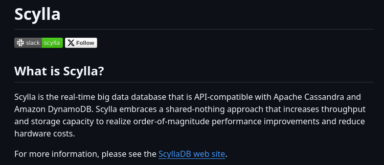 Scylladb Scylladb screenshot