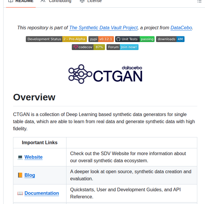 Sdv Dev Ctgan screenshot