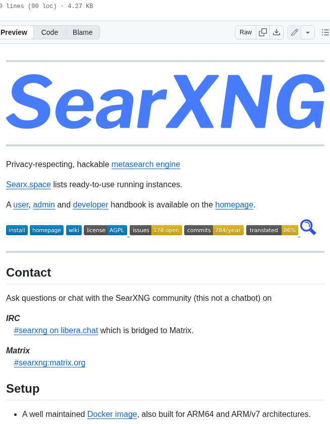 Searxng Searxng screenshot