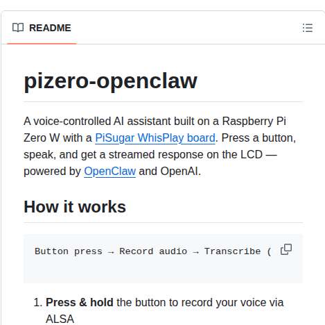 Sebastianvkl Pizero Openclaw screenshot