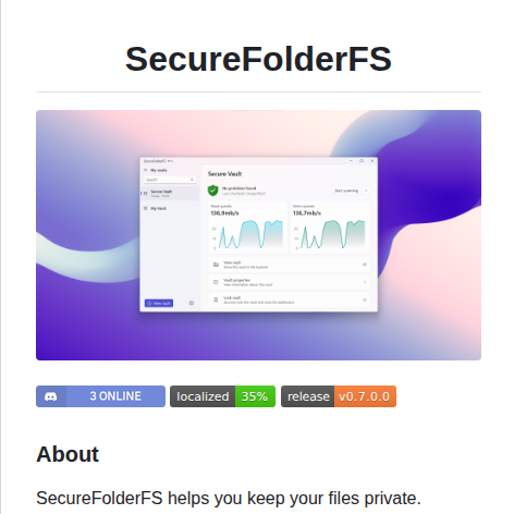 Securefolderfs Community Securefolderfs screenshot