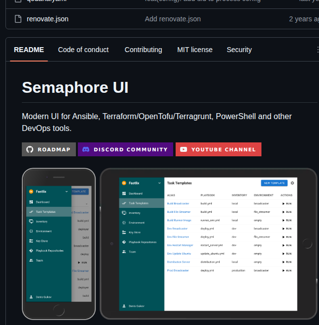 Semaphoreui Semaphore screenshot