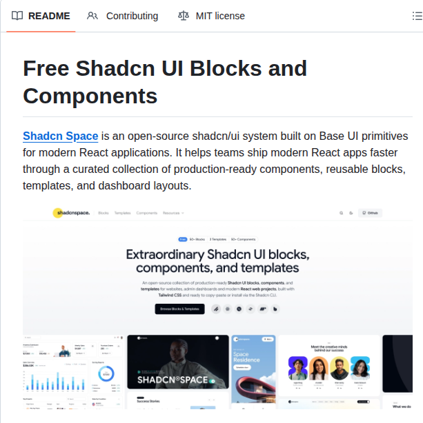 Shadcnspace Shadcnspace screenshot