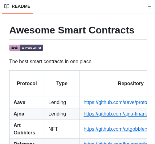 Shafu0x Awesome Smart Contracts screenshot