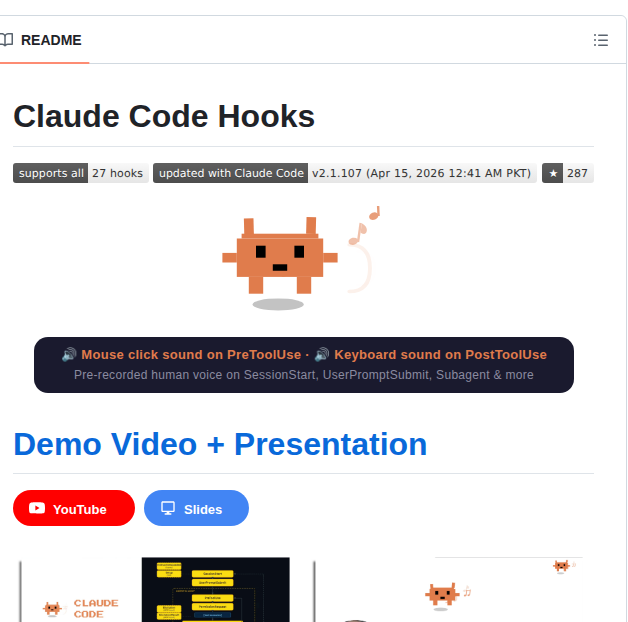 Shanraisshan Claude Code Hooks screenshot