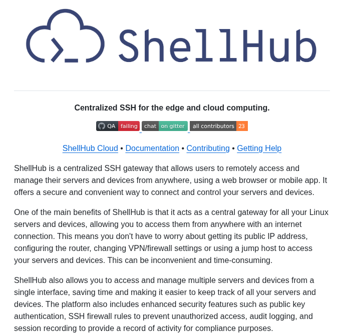 Shellhub Io Shellhub screenshot