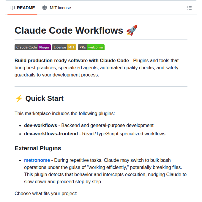 Shinpr Claude Code Workflows screenshot