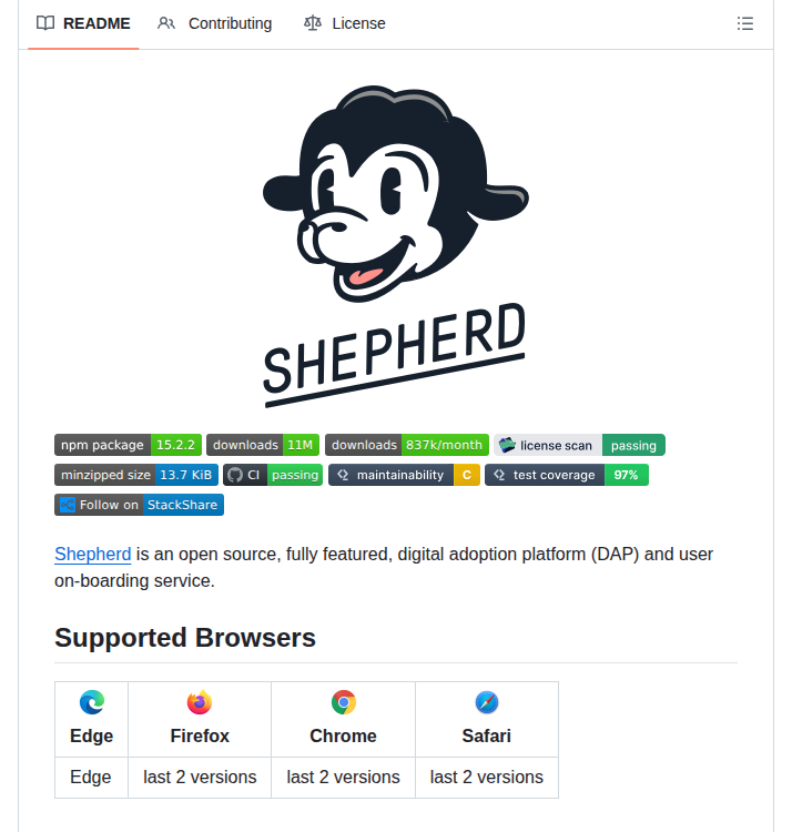 Shipshapecode Shepherd screenshot