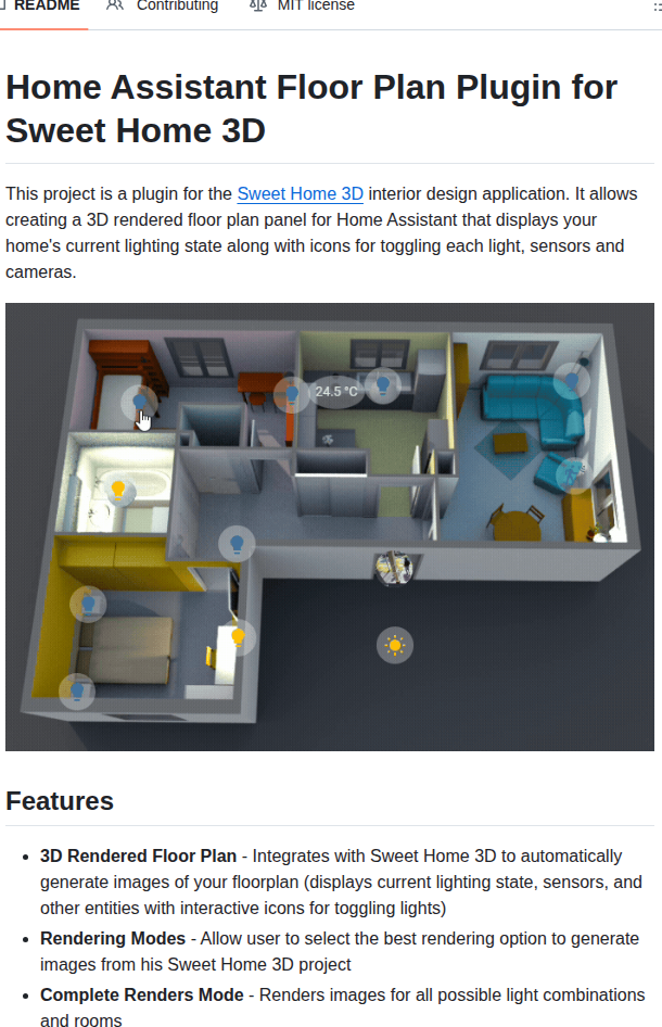 Shmuelzon Home Assistant Floor Plan screenshot